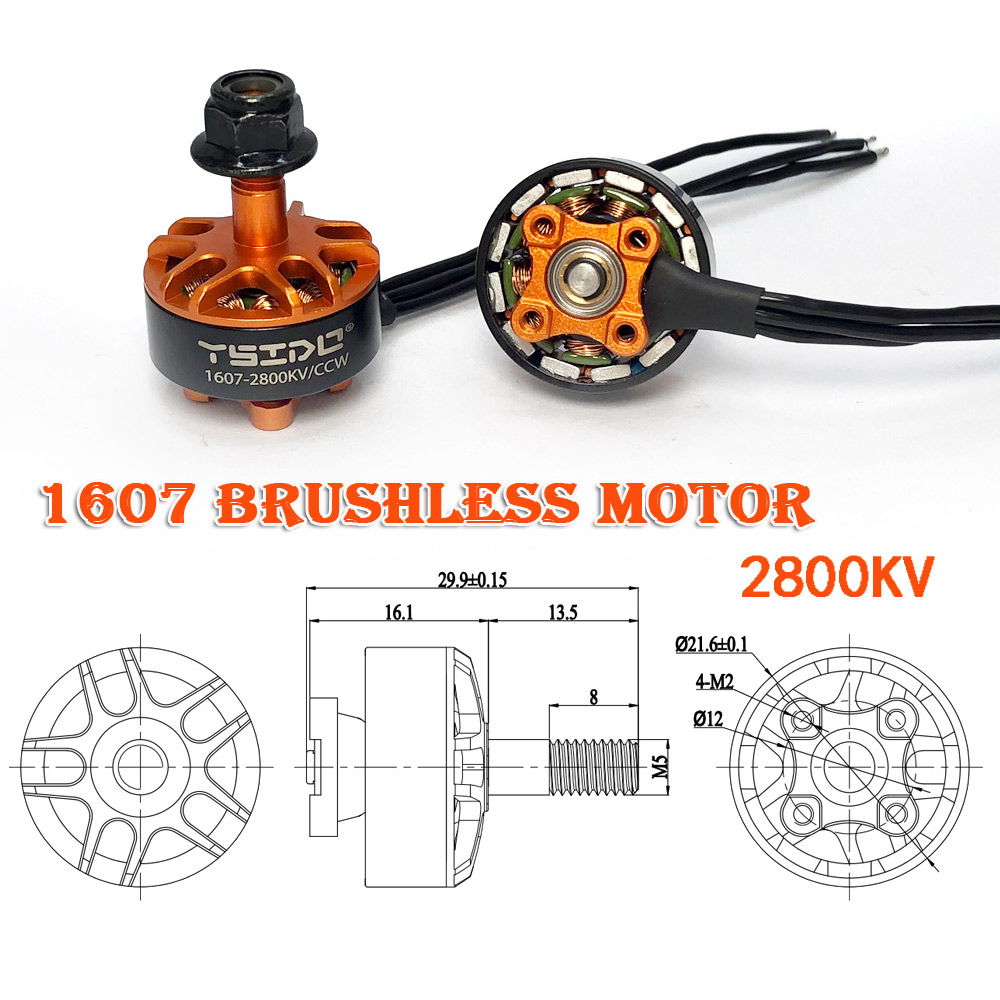 YSIDO 1607 2800KV 2-4S CW/CCW  - đánh giá và giá Walksnail Avatar Hd Goggles X